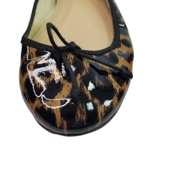J Crew Italian Animal print ballet flats 7 made Italy - Picture 4 of 9
